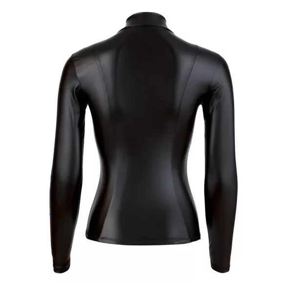 Cottelli - maglia donna maniche lunghe lucida - nero