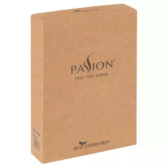 Passion Eco Primula - accappatoio in pizzo e tanga (nero)