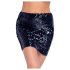 Cottelli Party - gonna lucida con paillettes (nera) - M