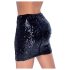 Cottelli Party - gonna lucida con paillettes (nera) - M