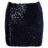 Cottelli Party - gonna lucida con paillettes (nera) - M