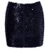Cottelli Party - gonna lucida con paillettes (nera) - M