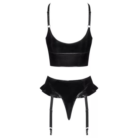 Black Level - set intimo con cinturini incrociati - nero