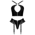 Black Level - set intimo con cinturini incrociati - nero - L