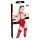 Black Level - body rosso con collo alto e aperto - S