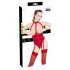 Black Level - body rosso con collo alto e aperto - S