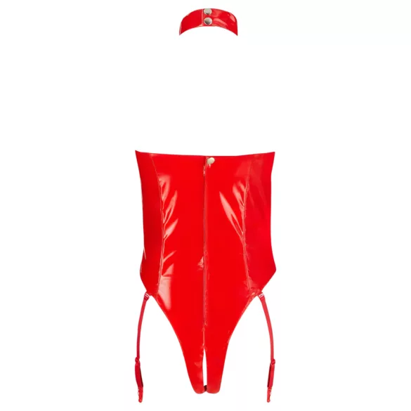 Black Level - body aperto con collo allacciato - rosso - M
