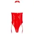 Black Level - body aperto con collo allacciato - rosso - L