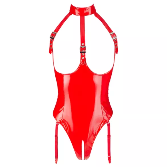 Black Level - body aperto con collo allacciato - rosso - L