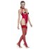 Black Level - body rosso con collo alto e aperto - XXL