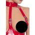 Black Level - body aperto con collo allacciato - rosso - XXL