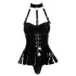 Black Level - body donna con collo alto - nero