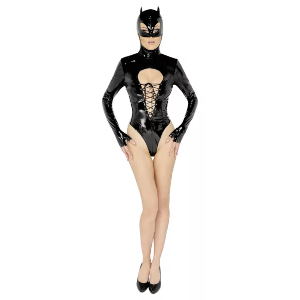 Black Velvets - body manica lunga Batwoman - nero