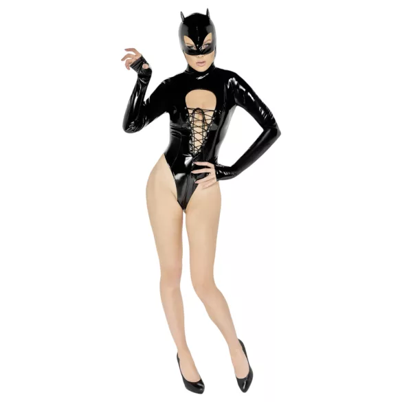 Black Velvets - body manica lunga Batwoman - nero - XL