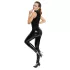 Black Level - tuta intera lucida con zip - nero - S