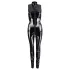 Black Level - tuta intera lucida con zip - nero - S