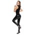 Black Level - tuta lucida con zip (nera) - L