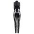 Black Level - tuta lucida con zip (nera) - L