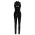 Black Level - tuta lucida con zip (nera) - L