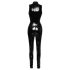 Black Level - tuta lucida con zip (nera) - L