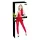 Black Level - tuta erotica senza maniche con zip - rosso