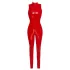 Black Level - tuta erotica senza maniche con zip - rosso