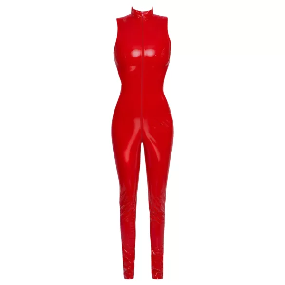 Black Level - tuta erotica senza maniche con zip - rosso - L