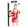 Black Level - mini abito in vinile rosso con lacci - L