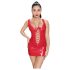 Black Level - mini abito in vinile rosso con lacci - L