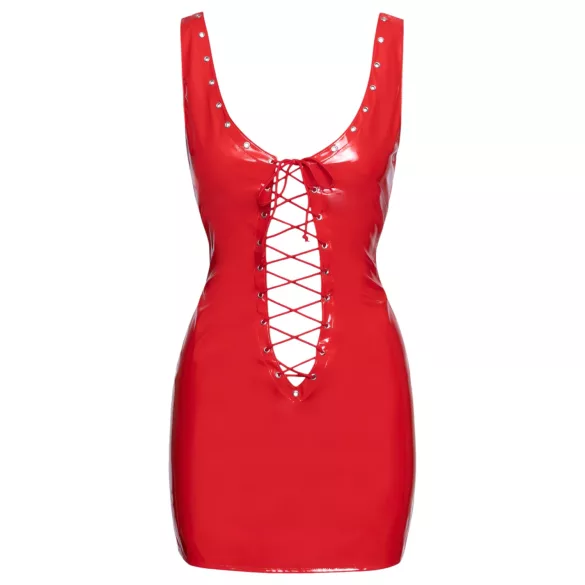 Black Level - minigonna laccata con lacci - rosso - L