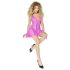 Black Level - minidress zip lucido (rosa) - XXL
