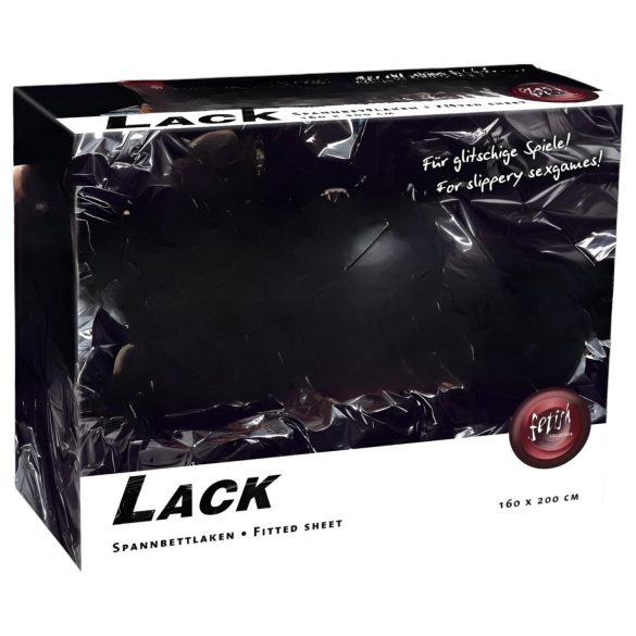 Lenzuolo laccato con angoli - 160x200 cm (nero)