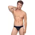 Black Level - tanga uomo classico in vinile nero