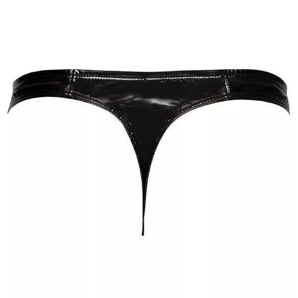 Black Level - tanga uomo classico in vinile nero