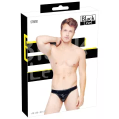 Black Level - tanga uomo classico in vinile nero - M