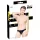 Black Level - tanga uomo classico in vinile nero - L