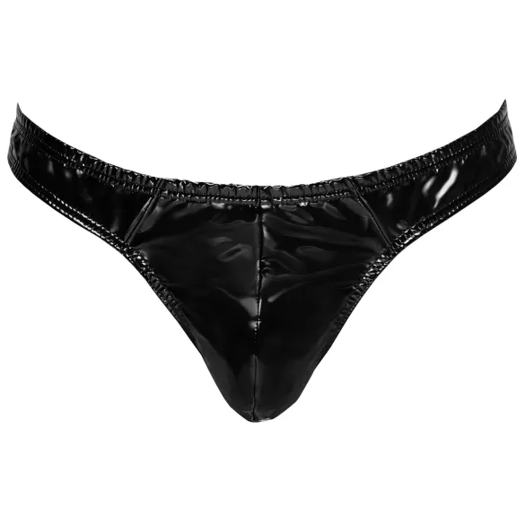 Black Level - tanga uomo classico in vinile nero - L