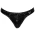 Black Level - tanga uomo classico in vinile nero - L