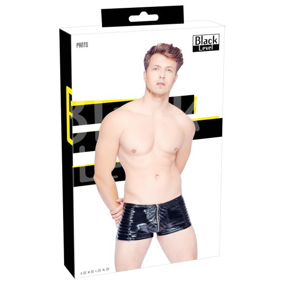Black Level - Pantaloncini da Uomo con Cerniera (Neri) - L