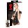 LATEX - Top da donna con zip e maniche corte (nero) - S
