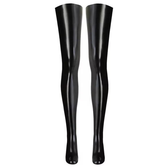 LATEX - calze autoreggenti donna - nero - L/XL