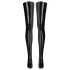 LATEX - calze autoreggenti donna - nero - L/XL