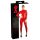 LATEX - tuta donna manica lunga - latex rosso - L