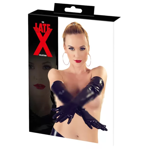 LATEX - guanti lunghi unisex - nero - XL