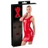 LATEX - abito mini senza maniche in latex (rosso) - 2XL