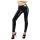 Leggings in latex con cerniera (nero) - M