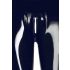 Leggings in latex con cerniera (nero) - L