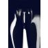 Leggings in latex con cerniera (nero) - XL