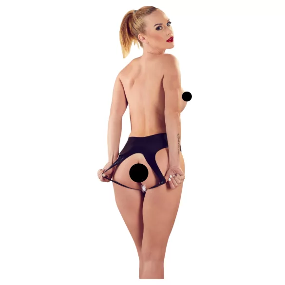Slip da donna Late X completamente aperto (nero, taglia S-L)