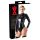 Body in latex a maniche lunghe da donna (nero) - 2XL
